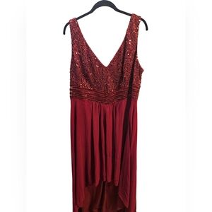 Elegant Red Sequin Dress